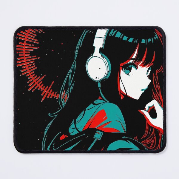 Item preview, Sound Waves Digital Beats - Glitch Anime Music Aesthetic Art designed and sold by MugenAnime.