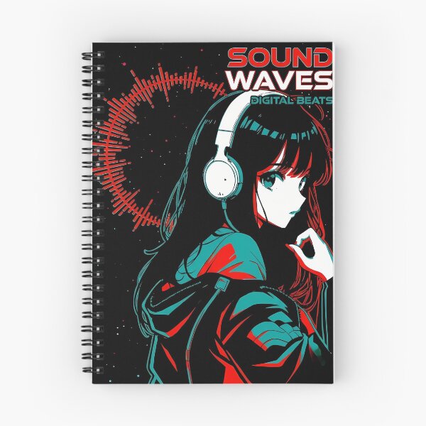 Item preview, Sound Waves Digital Beats - Glitch Anime Music Aesthetic Art designed and sold by MugenAnime.