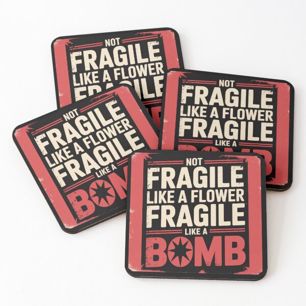 Item preview, Not Fragile Like A Flower Fragile Like A Bomb – Bold Feminist Empowerment Retro Design designed and sold by ABLAT-CREATIONS.