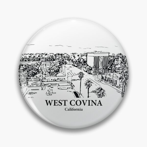 Item preview, West Covina CA - Ink Cityscape Illustration designed and sold by Lakeric Cityscapes.