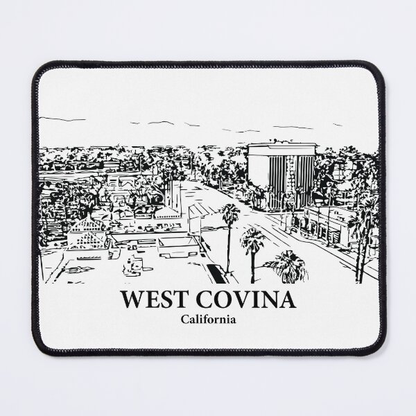 Item preview, West Covina CA - Ink Cityscape Illustration designed and sold by Lakeric Cityscapes.