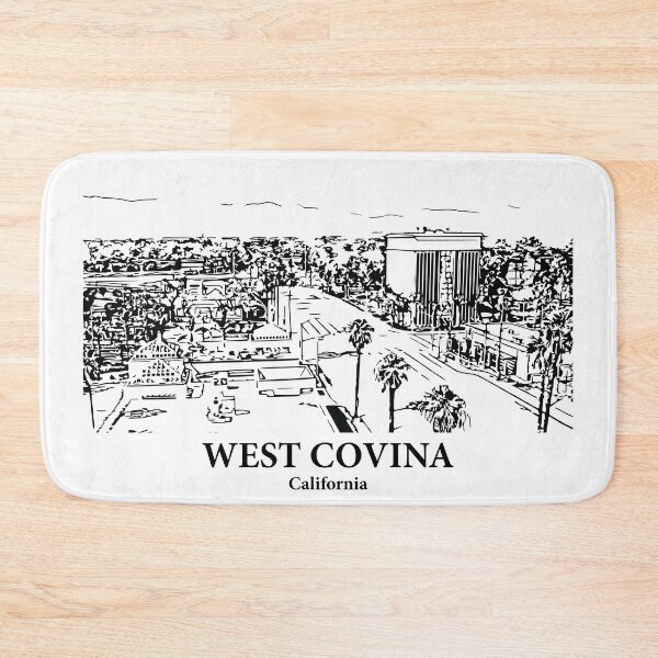 Item preview, West Covina CA - Ink Cityscape Illustration designed and sold by Lakeric Cityscapes.