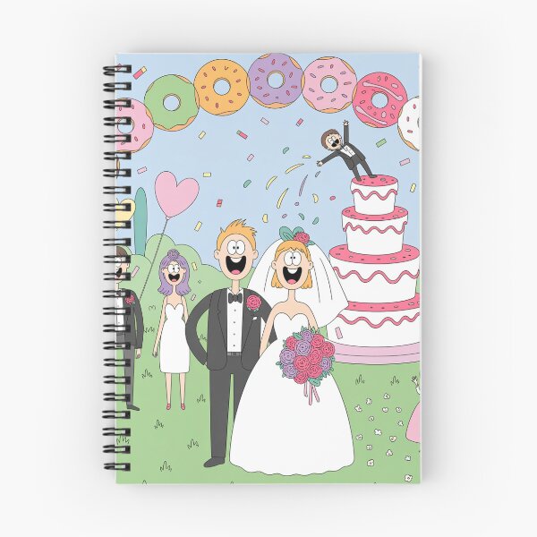 Item preview, Donut Madness Wedding Chaos - Hilarious Cartoon Bride & Groom Celebration designed and sold by Midnight Veil Designs.