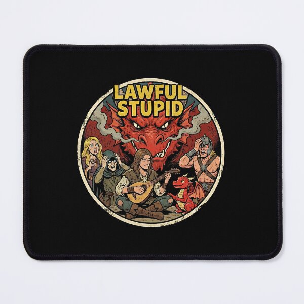 Item preview, Lawful Stupid Bard Singing To Dragon Funny RPG designed and sold by Fenay Designs.