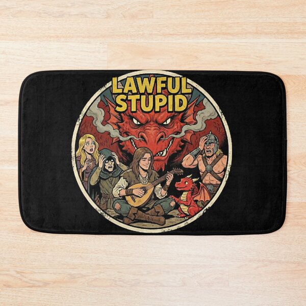 Item preview, Lawful Stupid Bard Singing To Dragon Funny RPG designed and sold by Fenay Designs.