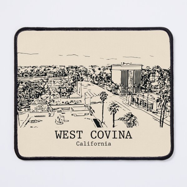 Item preview, West Covina CA - Ink Cityscape Illustration designed and sold by Lakeric Cityscapes.