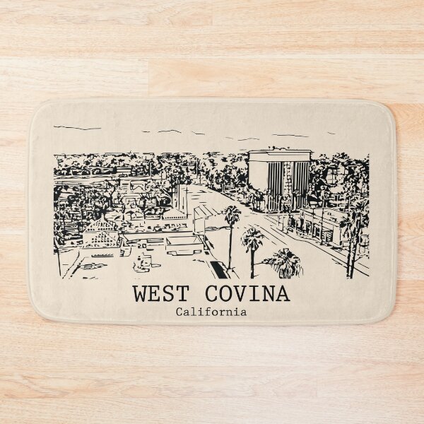 Item preview, West Covina CA - Ink Cityscape Illustration designed and sold by Lakeric Cityscapes.