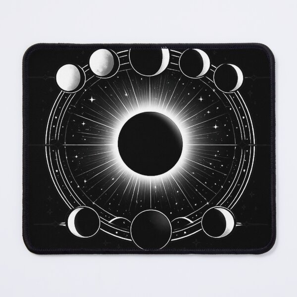 Item preview, Total Eclipse Alignment – Minimalist Solar and Lunar Phases Vector Design designed and sold by JordanInk Studio.