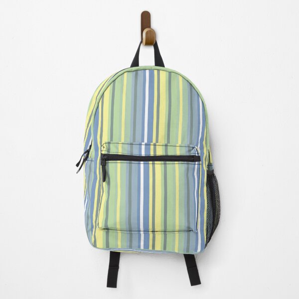 Item preview, Vertical stripes shades of grey, green, blue, yellow color seamless pattern designed and sold by Rhu Creations.