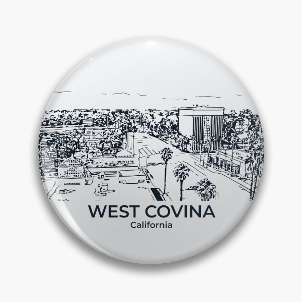 Item preview, West Covina CA - Ink Cityscape Illustration designed and sold by Lakeric Cityscapes.