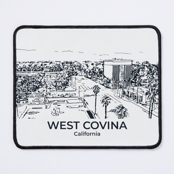 Item preview, West Covina CA - Ink Cityscape Illustration designed and sold by Lakeric Cityscapes.