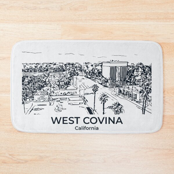 Item preview, West Covina CA - Ink Cityscape Illustration designed and sold by Lakeric Cityscapes.