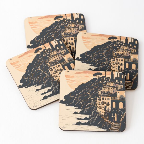 Item preview, Essence of Positano – Negative Space Amalfi Coast Art designed and sold by JacksoonLester.