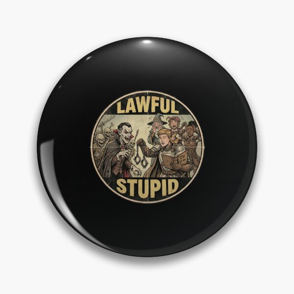 Item preview, Lawful Stupid Paladin Arresting Vampire Funny RPG designed and sold by Fenay Designs.