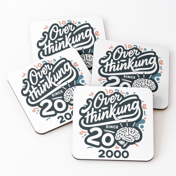 Item preview, Overthinking Since 2000 Quote Design designed and sold by Adappai.