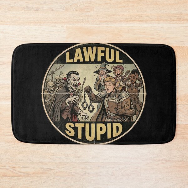 Item preview, Lawful Stupid Paladin Arresting Vampire Funny RPG designed and sold by Fenay Designs.