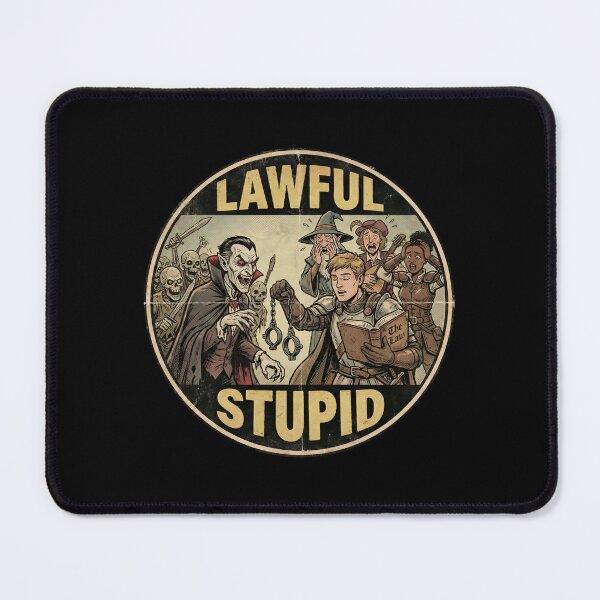 Item preview, Lawful Stupid Paladin Arresting Vampire Funny RPG designed and sold by Fenay Designs.