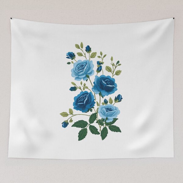 Item preview, Blue Rose Bouquet - Dramatic Elegant Romantic Floral Art Print designed and sold by DesignArtist.ia.