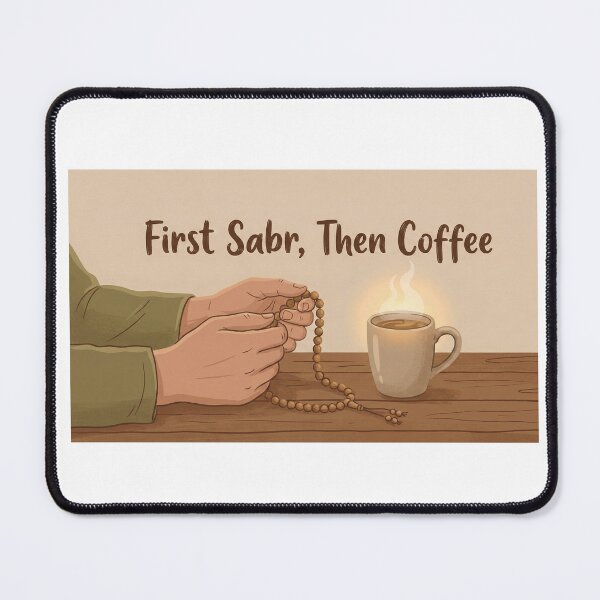 Item preview, First Sabr Then Coffee - Peaceful Ramadan Tasbih Art designed and sold by chihab21.