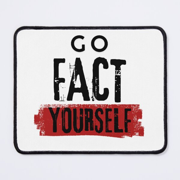 Item preview, Go Fact Yourself – Funny Sarcastic Black & Red Typography designed and sold by JB-designstudio.