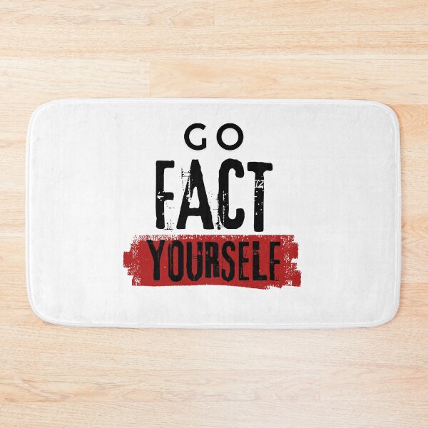 Item preview, Go Fact Yourself – Funny Sarcastic Black & Red Typography designed and sold by JB-designstudio.