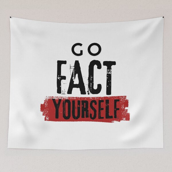 Item preview, Go Fact Yourself – Funny Sarcastic Black & Red Typography designed and sold by JB-designstudio.