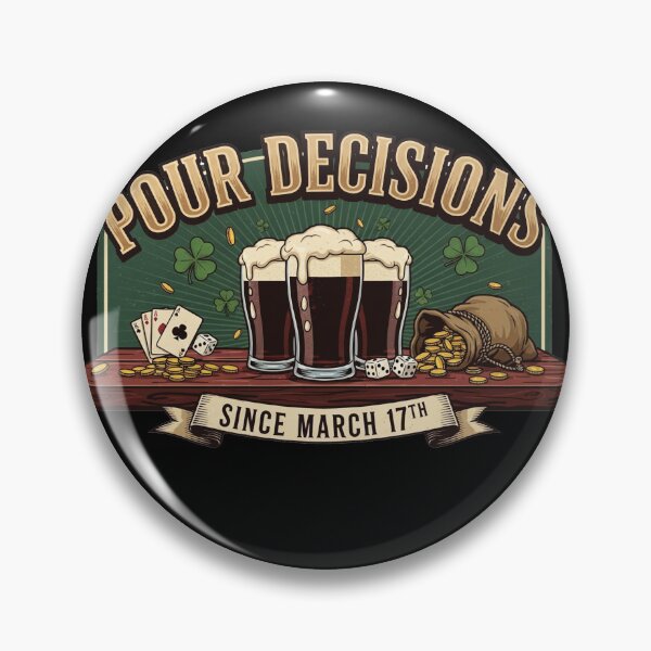 Item preview, Pour Decisions — Vintage Irish Pub Scene St Patrick's Day Drinking designed and sold by FelixnRobinus.