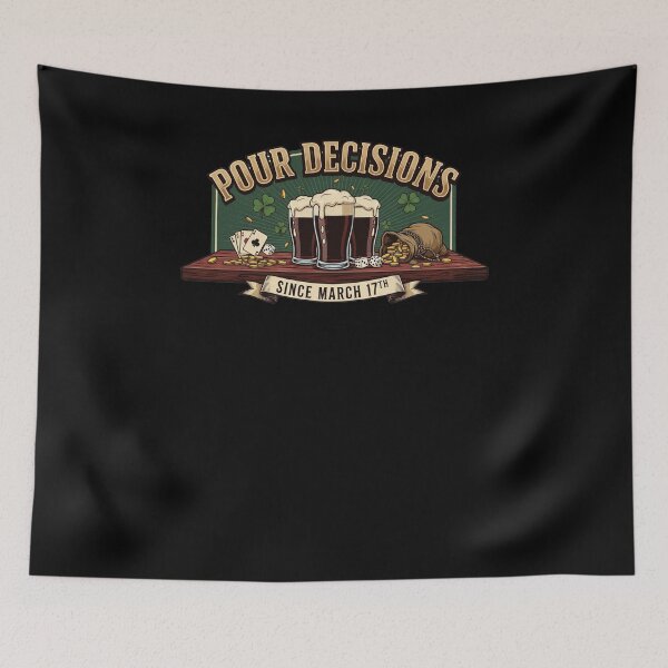 Item preview, Pour Decisions — Vintage Irish Pub Scene St Patrick's Day Drinking designed and sold by FelixnRobinus.