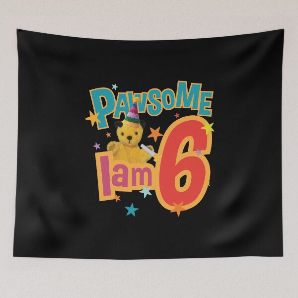 Item preview, Sooty I Am Six 6th Birthday Pawsome Kids designed and sold by All-And-Every.