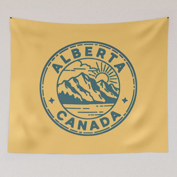 Item preview, Alberta Canada Heritage Mountain Emblem – Vintage Badge Design designed and sold by Timeless Design.
