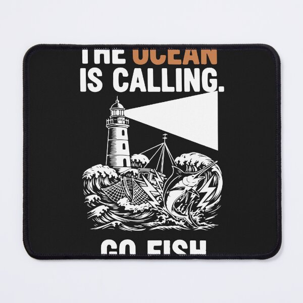 Item preview, The Ocean is Calling - Lighthouse and Marlin Fishing designed and sold by PixelStudioBe.