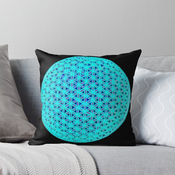 Item preview,  Neon blue flower of life, scared geometry, zen life  designed and sold by hollycooper.