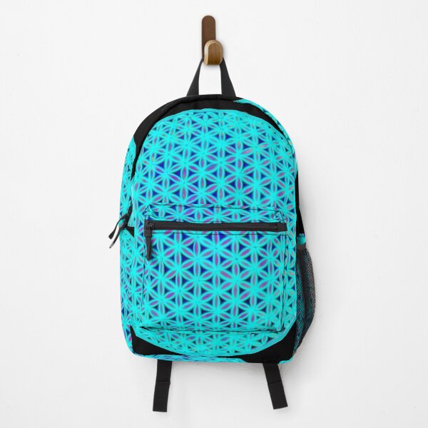 Item preview, Neon blue flower of life, scared geometry, zen life designed and sold by hollycooper.