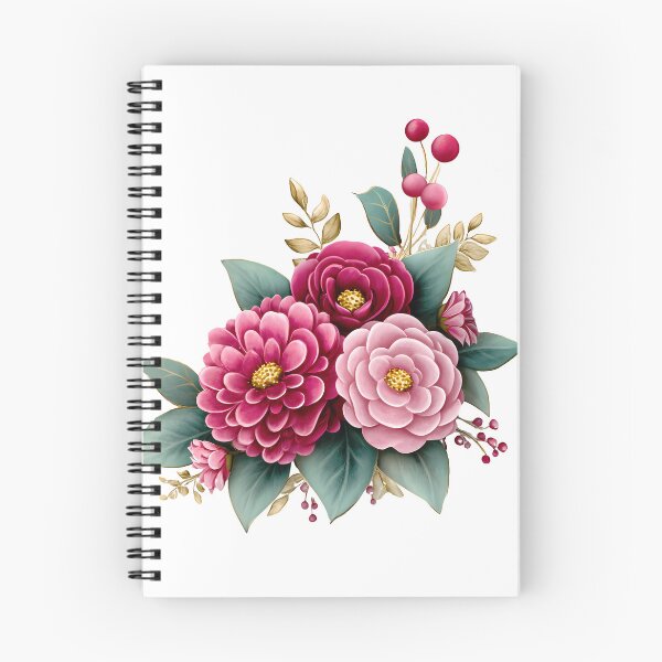 Item preview, Magenta Pink Dahlia Peony Bouquet - Vibrant Romantic Floral Art Print designed and sold by DesignArtist.ia.