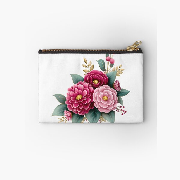Item preview, Magenta Pink Dahlia Peony Bouquet - Vibrant Romantic Floral Art Print designed and sold by DesignArtist.ia.