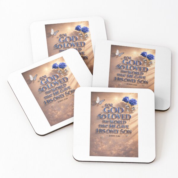 Item preview, John 3:16 Christian Wall Art – Luxury 3D Bible Verse Poster | For God So Loved The World designed and sold by She Builds Wealth By Kala .