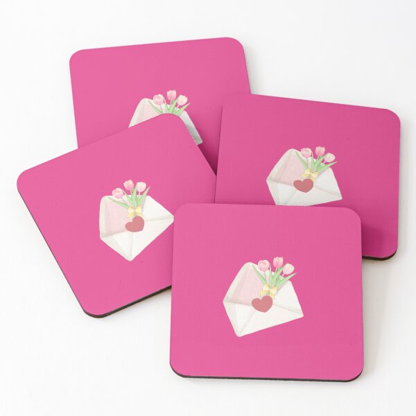 Item preview, Aesthetic Pink Tulip Love Letter - Soft Watercolor Floral Stationery Art designed and sold by Akira Design Store.