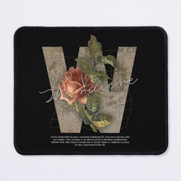 Item preview, Vintage Floral Monogram W - Dark Academia Rose Aesthetic designed and sold by birleşik zevkler.
