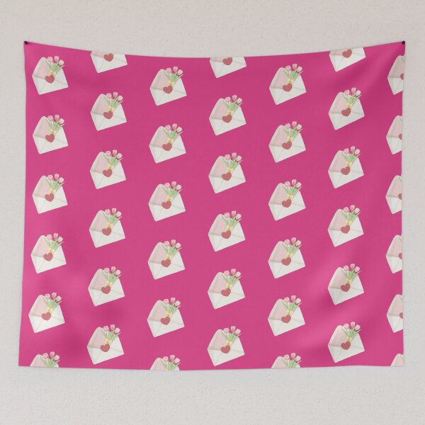 Item preview, Aesthetic Pink Tulip Love Letter - Soft Watercolor Floral Stationery Art designed and sold by Akira Design Store.