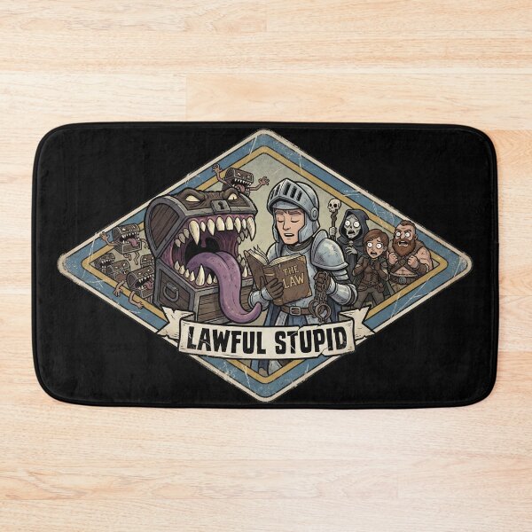 Item preview, Lawful Stupid Mimic Chest Funny RPG Paladin Gamer designed and sold by Fenay Designs.