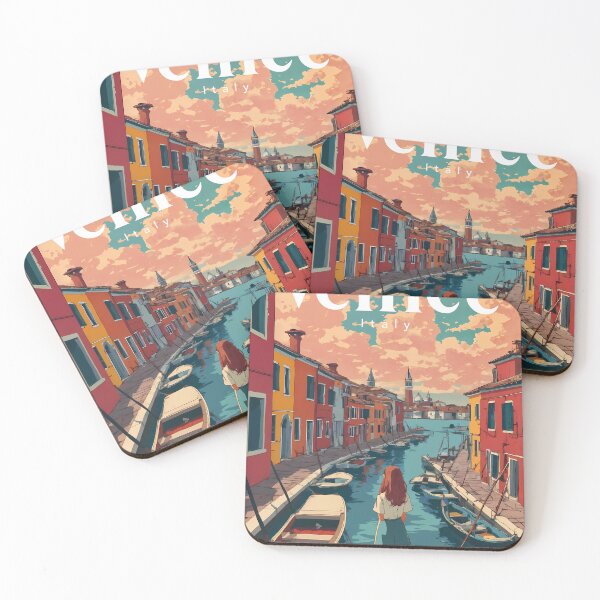 Item preview, Dreaming of Burano – Retro Anime Girl Travel Illustration designed and sold by JacksoonLester.