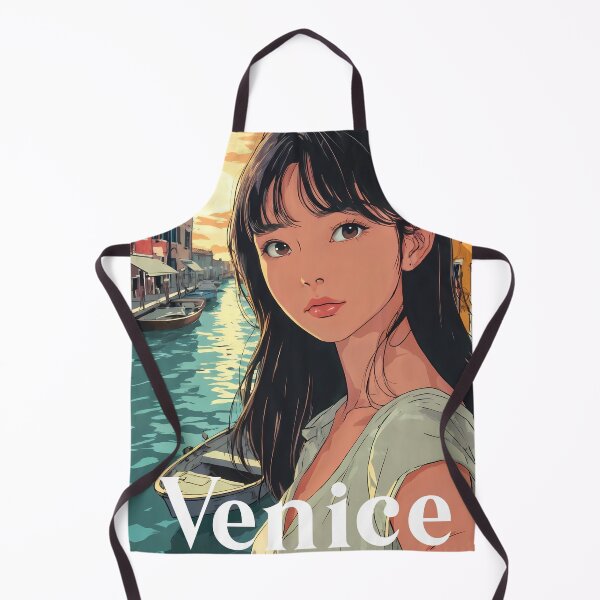 Item preview, Burano Selfie – Retro Anime Girl Travel Memory designed and sold by JacksoonLester.