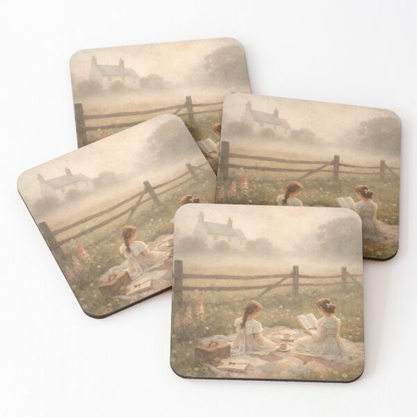 Item preview, Fairytale Manor Picnic - Storybook Tea Rose Garden Art designed and sold by ArtFreshStudio.