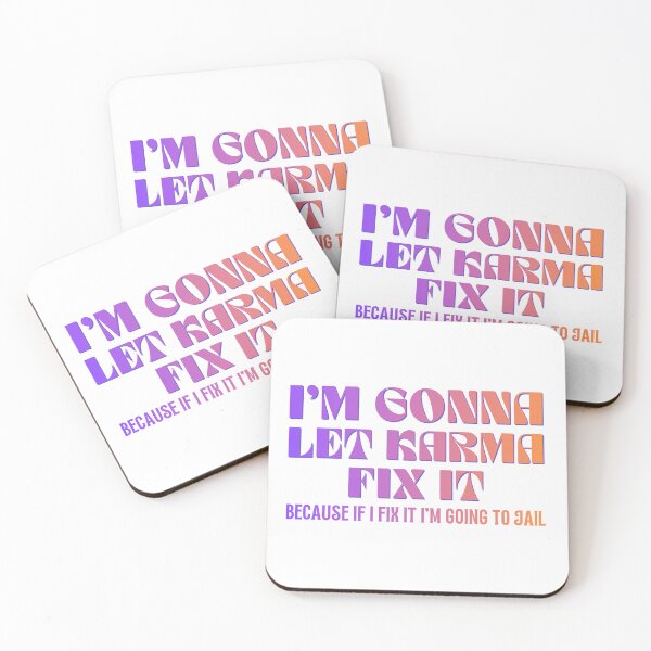 Item preview, I’m Gonna Let Karma Fix It – Modern Gradient Aesthetic Quote designed and sold by JB-designstudio.