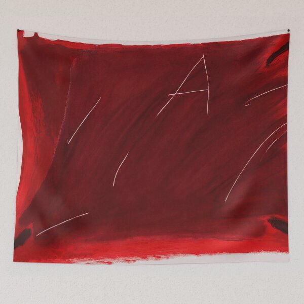 Item preview, Antoni Tapies - Negre I Roig V A Damunt Vermell 1976 designed and sold by melaartni.
