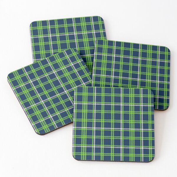 Item preview, Seattle Seahawks plaid tartan  designed and sold by Broken Antler Designs .