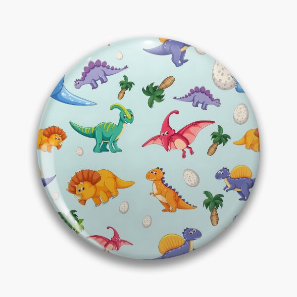 Item preview, Dinosaur Seamless Pattern with Eggs and Palm Trees designed and sold by Paulocdias.