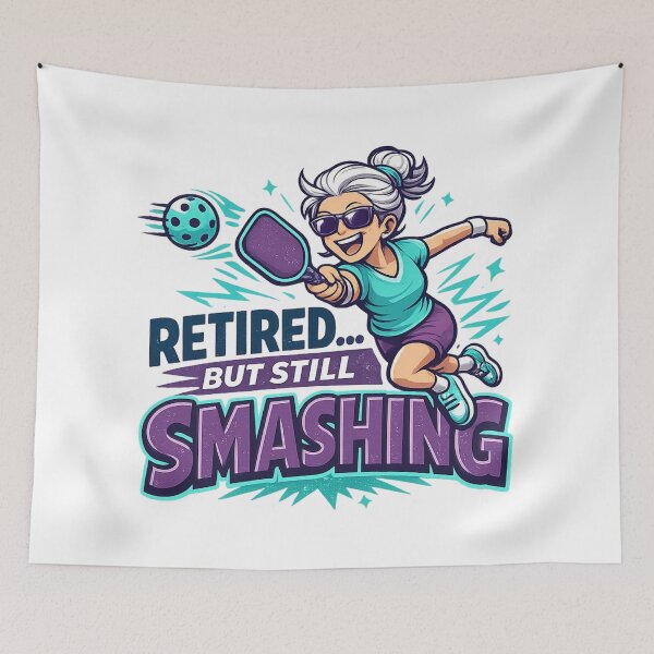 Item preview, Funny Pickleball Grandma Shirt – Retired But Still Smashing – Humorous Gift for Grandmother designed and sold by Pickleball-Gift.