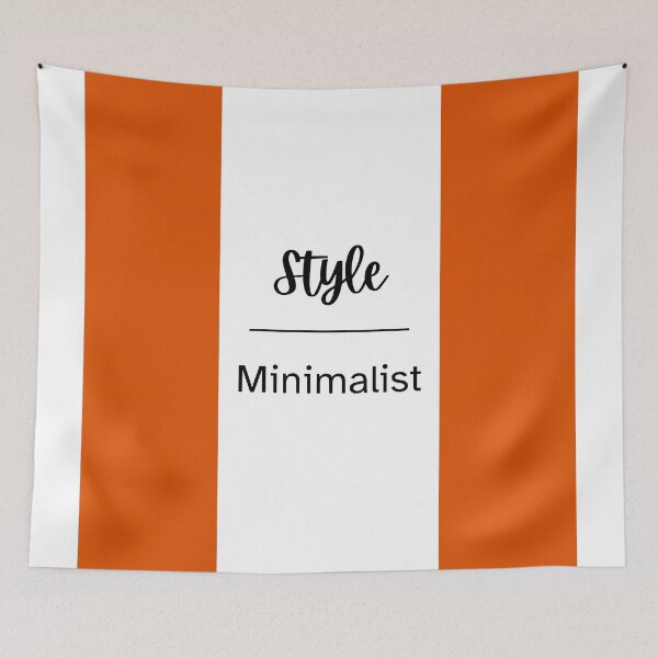 Item preview, Style Minimalist Orange and White Color designed and sold by AndysTeeShop.