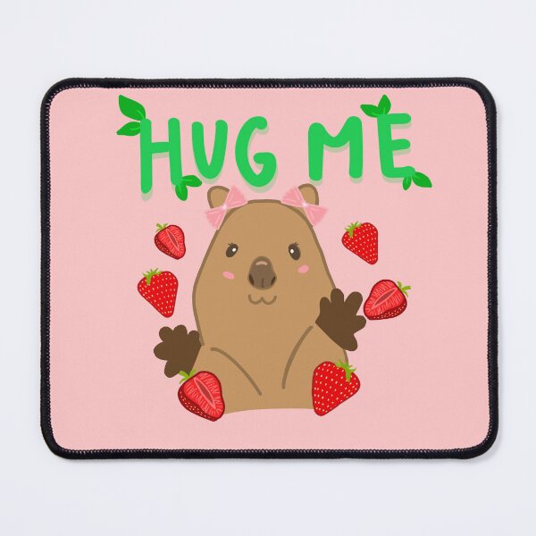 Item preview, Hug Me Strawberry Quokka | Cute Animal Art designed and sold by PawfectlyBless.